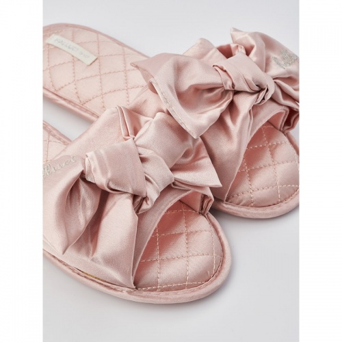 Тапочки Halluci "Атласные бантики" (Розовый)